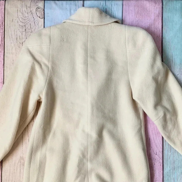 Vintage made in USA off white wool long coat - Picture 7 of 9
